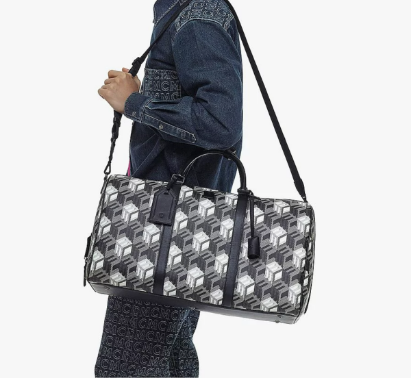 Túi MCM Traveler Weekender Bag in Cubic Monogram Canvas MMVBACK03BW001 - Ảnh 5