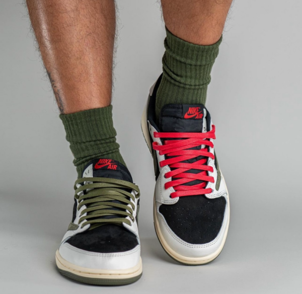 Giay Nike Air Jordan 1 x Travis Scott Retro Low OG SP 'Olive' DZ4137-106