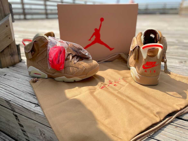 Giày Nike Travis Scott x Air Jordan 6 Retro 'British Khaki' DH0690-200 - Ảnh 9