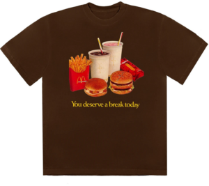 Áo Travis Scott x McDonald's Deserve A Break Tee Brown