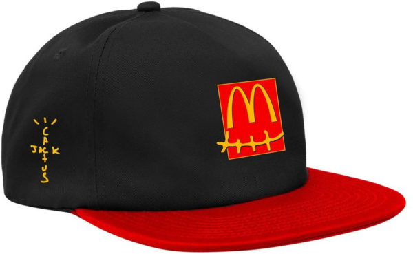Mũ Travis Scott x McDonalds Smile Hat Black Red TS-XMSHBLRD - Ảnh 3