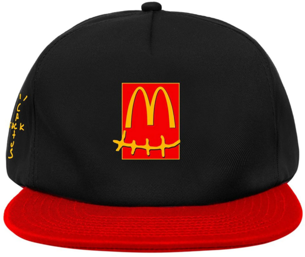 Mũ Travis Scott x McDonalds Smile Hat Black Red TS-XMSHBLRD