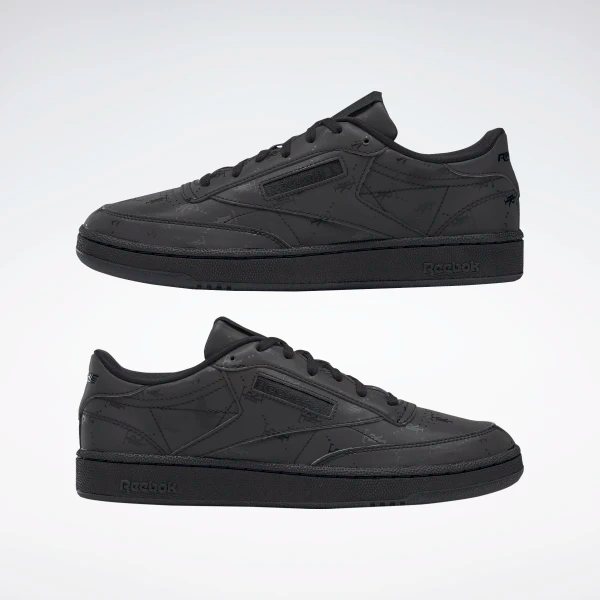 Giày Reebok Très Rasché x Club C 85 MU 'Triple Black' FW8452 - Ảnh 5