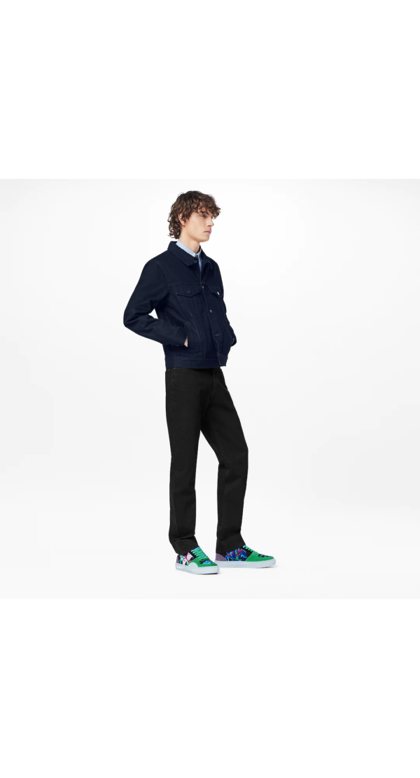 Giày Louis Vuitton LV Ollie Richelieu Trainers 'Green' 1A9JIZ - Ảnh 4