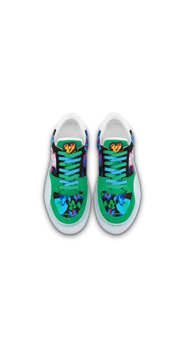 Giày Louis Vuitton LV Ollie Richelieu Trainers 'Green' 1A9JIZ - Ảnh 3