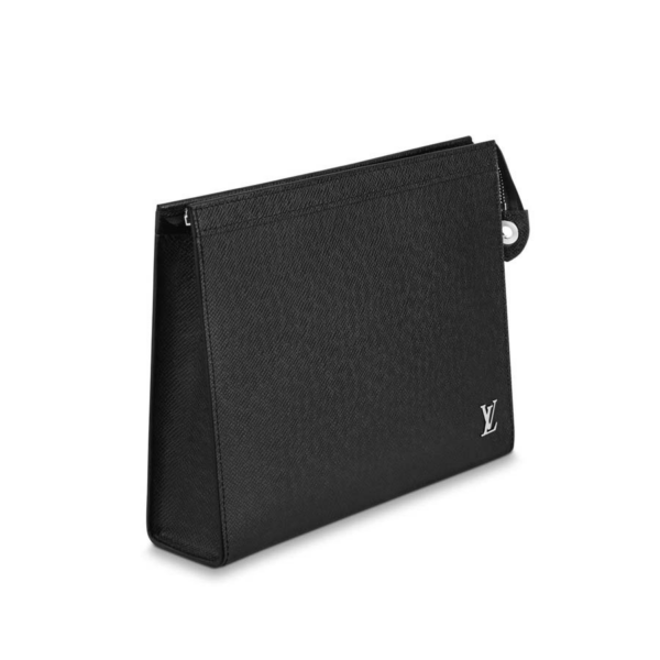 Túi Louis Vuitton Pochette Voyage Taiga Black M30450 - Ảnh 3