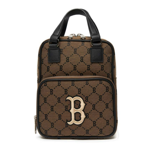 Túi MLB Monogram Diamond Jacquard 'Dark Begie' 3ABKS031N-43BGD
