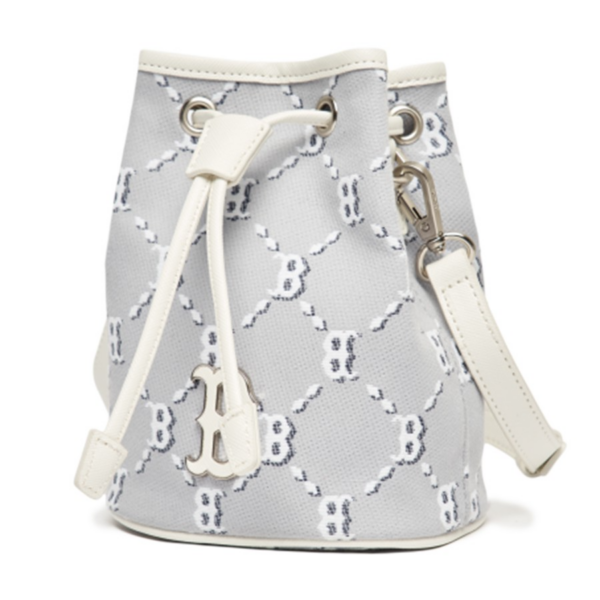 Túi MLB Monogram Mini Bucket Boston Grey 3ABMS022N-43GRS - Ảnh 3