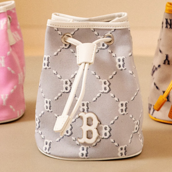 Túi MLB Monogram Mini Bucket Boston Grey 3ABMS022N-43GRS - Ảnh 2