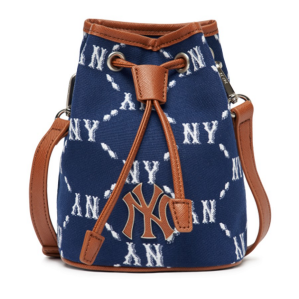 Túi MLB Monogram NY Yankees Mini Bucket 'Navy Brown'