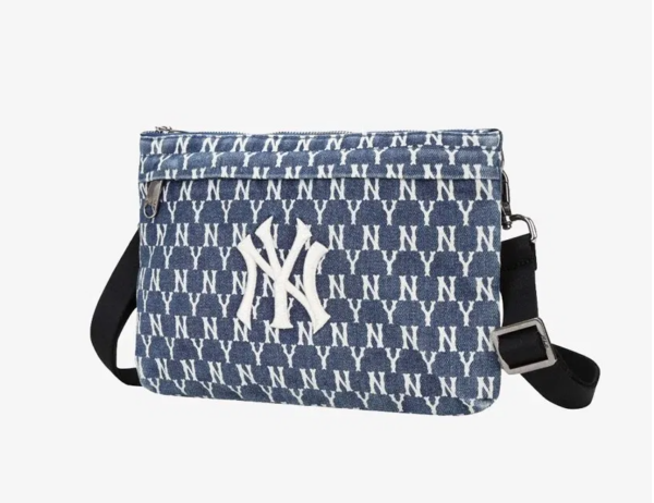 Túi MLB MONOGRAM Denim Sacoche Bag NEW YORK YANKEES 32BGDX111-50U - Ảnh 4