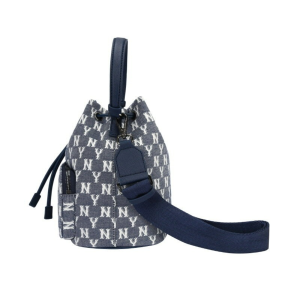 Túi MLB Monogram Jacquard Bucket Bag New York Yankees ‘Blue’ 32BG34111-50N - Ảnh 4
