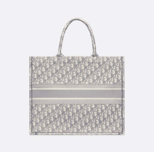 Tui Dior Large Book Tote 'Gray Dior Oblique Embroidery' M1286ZRIW-M932