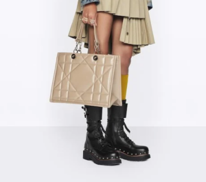 Tui Dior Medium Essential Tote Bag 'Hazelnut Archicannage Calfskin' M8721OZVJ-M45U