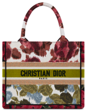 Tui Dior Small Book Tote 'Multicolor Floral Embroidery With Heathered Effect' M1265ZRZQ-M884