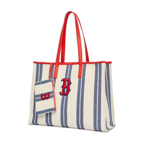 Túi MLB Tote Boston Red Sox Multicolor Stripes 3AORL0323-43NYL - Ảnh 4