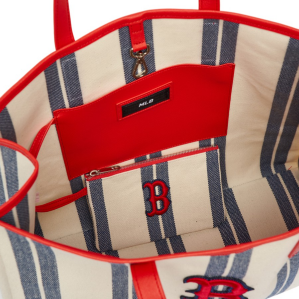 Túi MLB Tote Boston Red Sox Multicolor Stripes 3AORL0323-43NYL - Ảnh 3