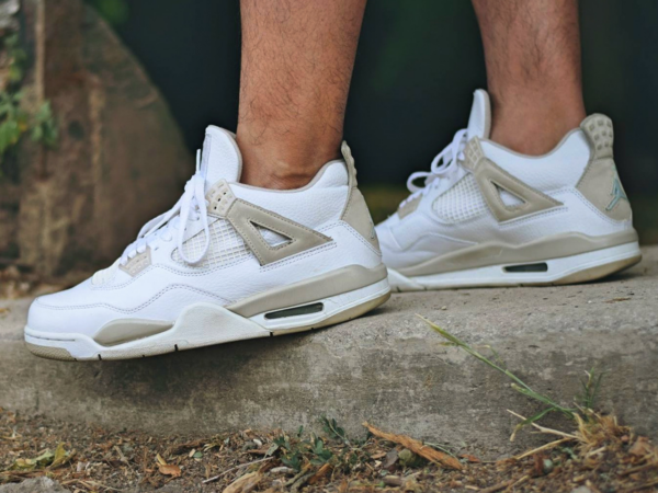 Giày Nike Air Jordan 4 Retro GS 'Linen' 487724-118 - Ảnh 3