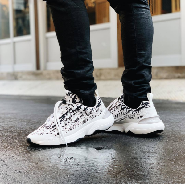 Giày Dior B24 Sneaker 'Dior Oblique White Cannage' 3SN248YJT-H069 - Ảnh 2