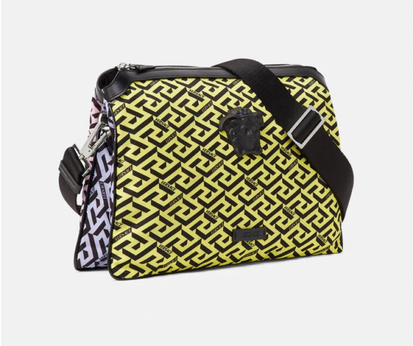 Túi Versace La Greca Signature Shoulder Pink Yellow 1003695-1A02662-5Y13P - Ảnh 3
