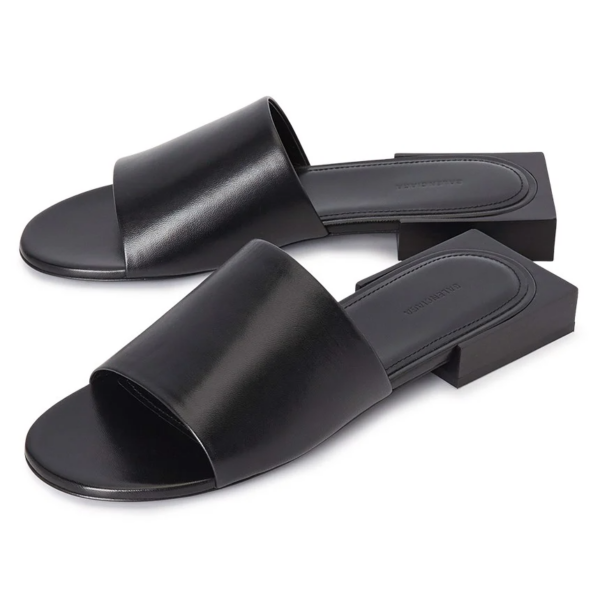 Dep Balenciaga Logo Box Slipper Mule 'Black' 653796-WA8FF-1090