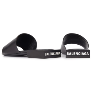 Dep Balenciaga Logo Box Slipper Mule 'Black' 653796-WA8FF-1090