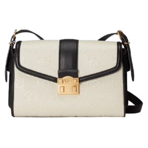 Túi Gucci Medium GG Shoulder White GG Leather 675778-UD9AX-9099