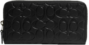 Vi Coach Accordion Wallet In Signature 'Black' CE551-QB