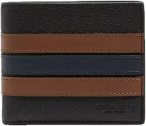 Vi Coach 3 In 1 Wallet With Varsity Stripe 'Gunmetal' 3007-QBR64