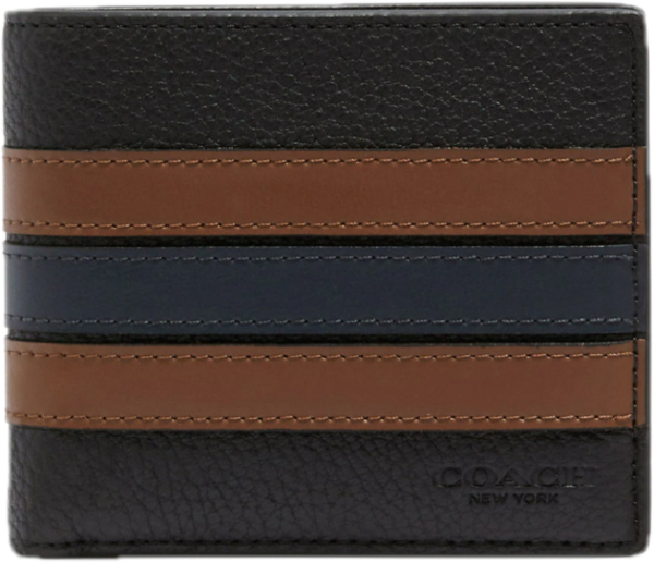 Vi Coach 3 In 1 Wallet With Varsity Stripe 'Gunmetal' 3007-QBR64