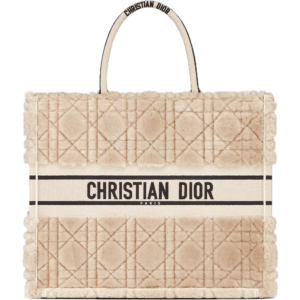 Tui Dior Large Book Tote 'Beige Cannage Shearling' M1286ZMBU-M918