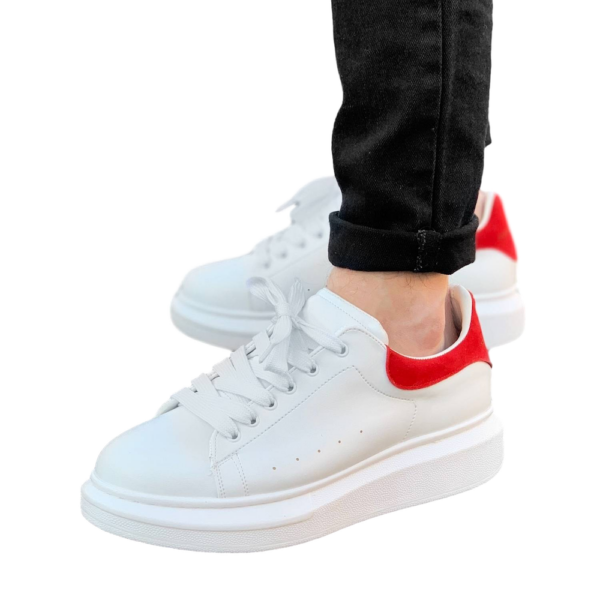 Giày Alexander McQueen Wmns Oversized Sneaker 'White Red' 462214-WHGP7-9676 - Ảnh 3