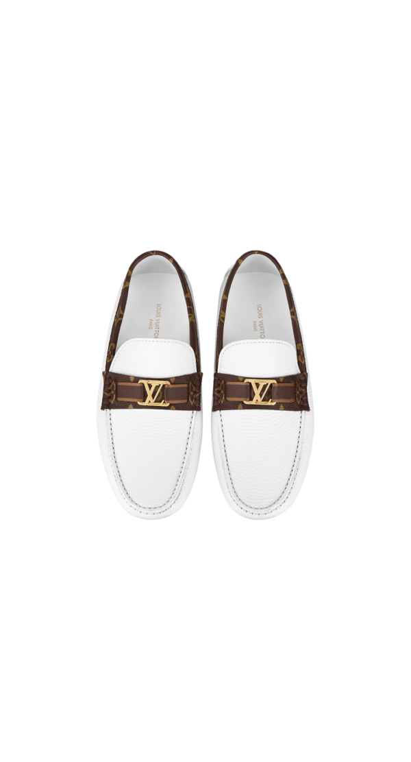 Giày Louis Vuitton Hockenheim Mocassins 'White' 1A9I6D - Ảnh 4