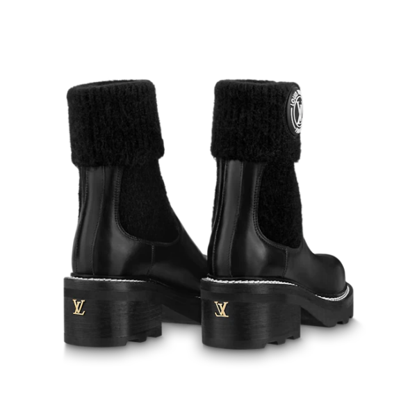Giày Louis Vuitton LV Beaubourg Ankle Boots 'Black' 1AABU1 - Ảnh 4