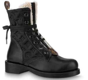 Giày Louis Vuitton Metropolis Flat Ranger Boots Black 1A95X1