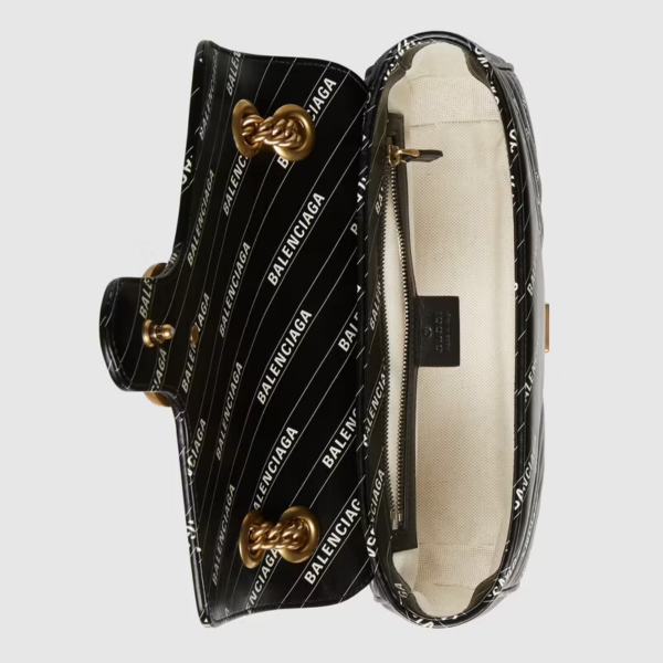 Túi Gucci The Hacker Project Small GG Marmont Black Leather 443497-UK5AT-1089 - Ảnh 2