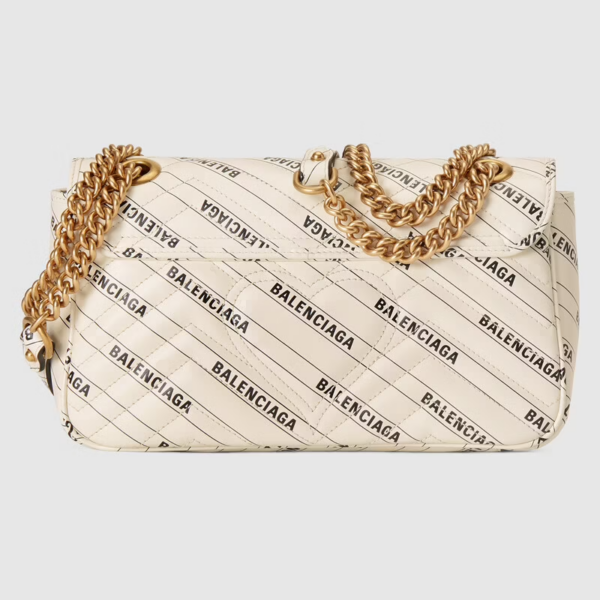 Túi Gucci The Hacker Project Smlall GG Marmont White Leather 443497-UK5AT-9099 - Ảnh 3