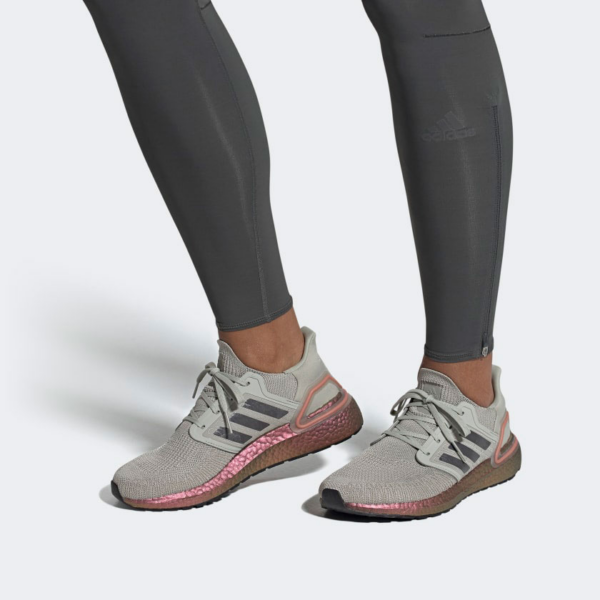 Giày Adidas Ultraboost 20 'Metal Grey Signal Coral' FV4389 - Ảnh 2