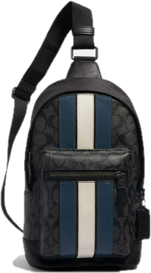 Tui Coach West Pack Signature Canvas Varsity Stripe 'Denim' 2999-QBOH0