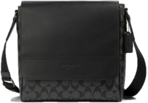 Tui Coach Houston Map Bag In Signature Canvas 'Black' 573-QBMI5