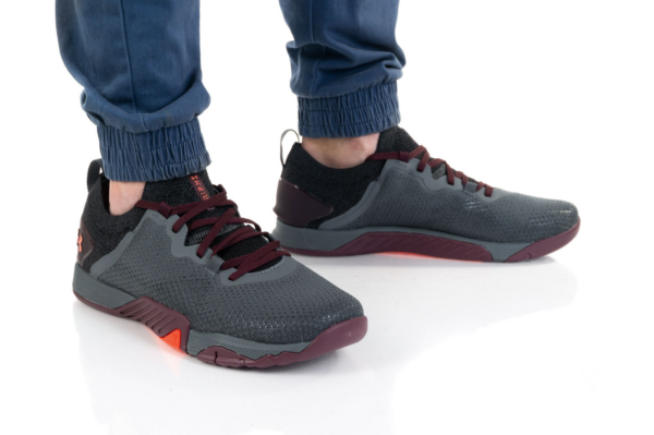 Giày Under Armour TriBase Reign 3 'Pitch Grey Venom Red' 3023698-101 - Ảnh 2