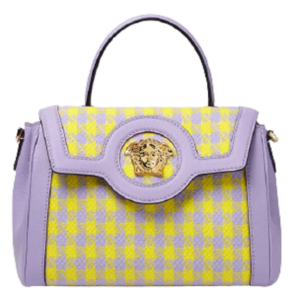 Túi Versace La Medusa Houndstooth Lilac Yellow DBFI039-1A02756-6L14V
