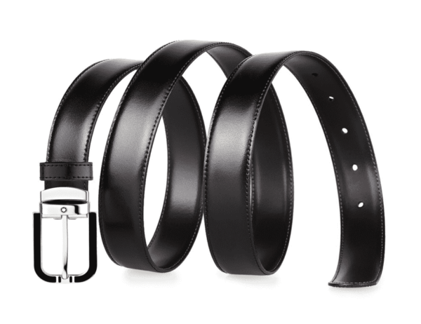 Thắt Lưng MontBlanc Classic Line Horseshoe Shaped Mens Leather Belt 109740 - Ảnh 4