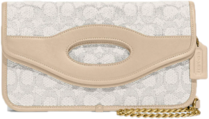 Tui Coach Foldover Clutch Signature 'Chalk Ivory' CA358-B4UDK