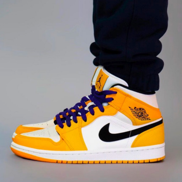 Giày Nike Air Jordan 1 Mid 'Lakers' 852542-700 - Ảnh 3