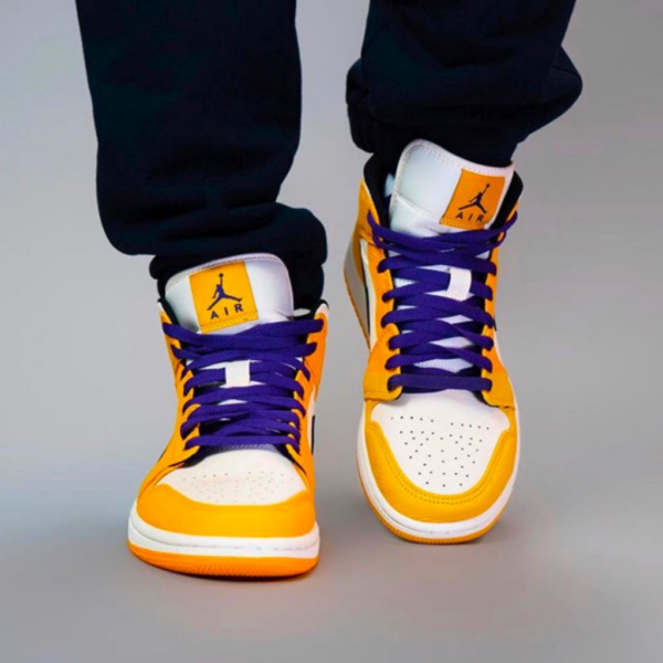 Giày Nike Air Jordan 1 Mid 'Lakers' 852542-700 - Ảnh 4