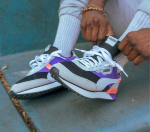 Alternative view of Giày Puma Future Rider Galaxy 'Black Ultra Violet' 373385-01