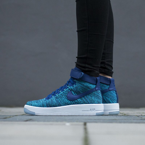 Giày Nike Wmns Air Force 1 Flyknit 'Blue Lagoon' 818018-400 - Ảnh 2