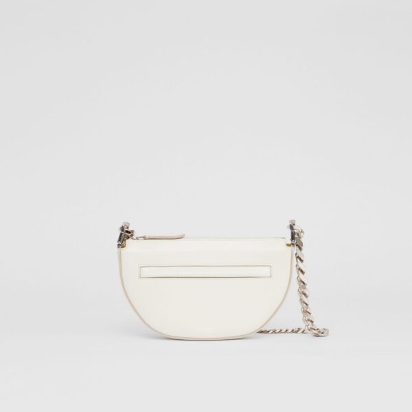Túi Burberry Mini Leather Zip Olympia Bag 'Pale Vanilla' - Ảnh 4