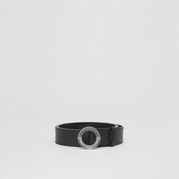 Thắt Lưng Burberry Engraved Buckle Leather Belt 'Black' P80493801 - Ảnh 4